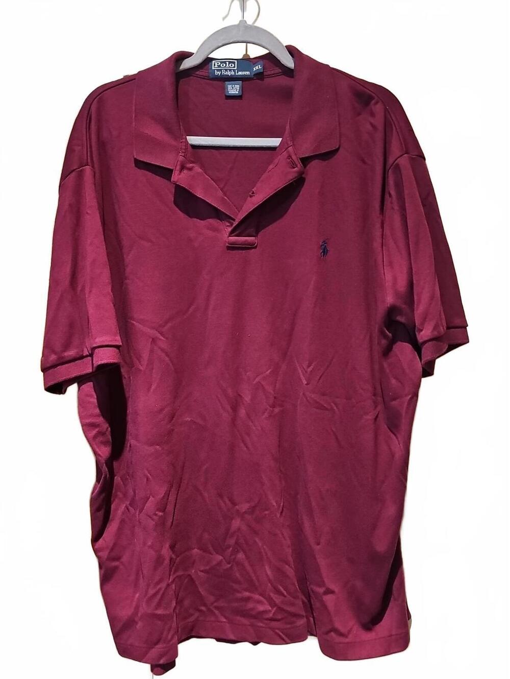 Polo Ralph Lauren Maroon Short Sleeve Polo Men's Sz XXL 100% Cotton